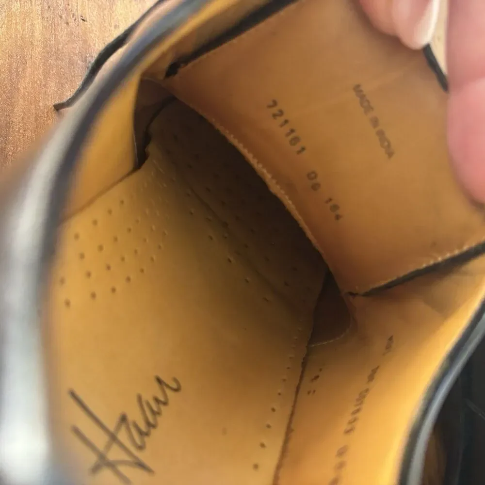 Cole Haan Men's Size 9.5 M Cassady Split Toe Oxford Black Leather Shoes C07603